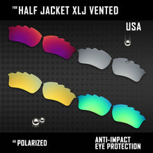 Load image into Gallery viewer, Anti Scratch Polarized Replacement Lenses for-Oakley Half Jacket XLJ Vented Opt