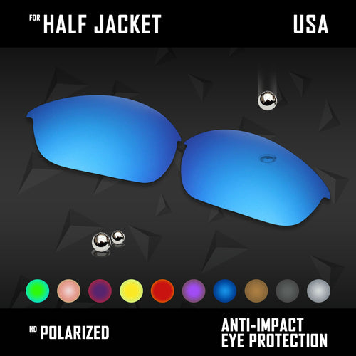 Anti Scratch Polarized Replacement Lenses for-Oakley Half Jacket Options