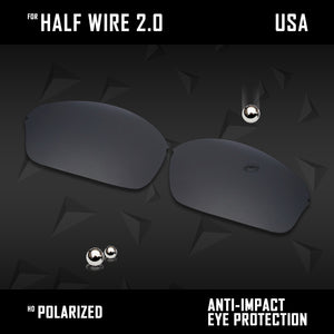 Anti Scratch Polarized Replacement Lenses for-Oakley Half Wire 2.0 Options