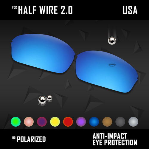 Anti Scratch Polarized Replacement Lenses for-Oakley Half Wire 2.0 Options