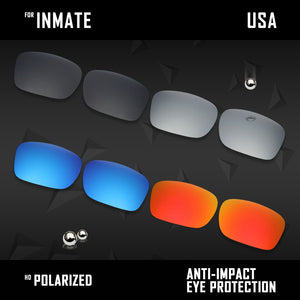 Anti Scratch Polarized Replacement Lenses for-Oakley Inmate Options