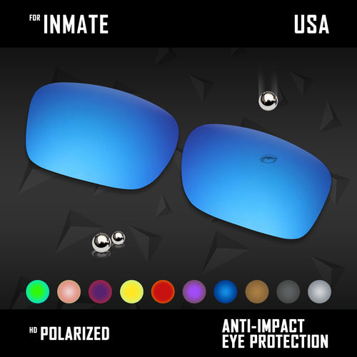 Anti Scratch Polarized Replacement Lenses for-Oakley Inmate Options