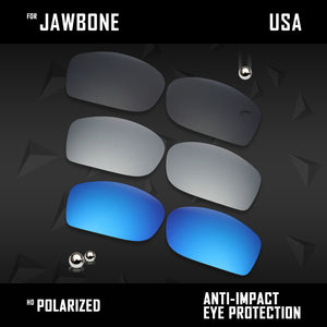 Anti Scratch Polarized Replacement Lenses for-Oakley Jawbone Options