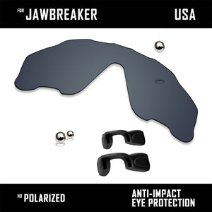 Anti Scratch Polarized Replacement Lens&Rubber Kits for-Oakley Jawbreaker OO9290
