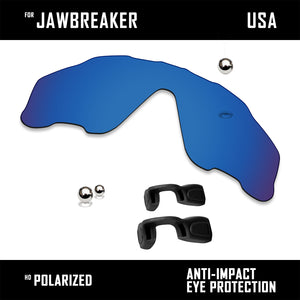 Anti Scratch Polarized Replacement Lens&Rubber Kits for-Oakley Jawbreaker OO9290