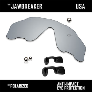 Anti Scratch Polarized Replacement Lens&Rubber Kits for-Oakley Jawbreaker OO9290