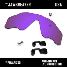 Load image into Gallery viewer, Anti Scratch Polarized Replacement Lens&amp;Rubber Kits for-Oakley Jawbreaker OO9290