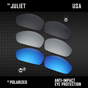 Anti Scratch Polarized Replacement Lenses for-Oakley Juliet Options