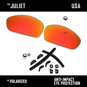Anti Scratch Polarized Replacement Lenses & Rubber Kits for-Oakley Juliet