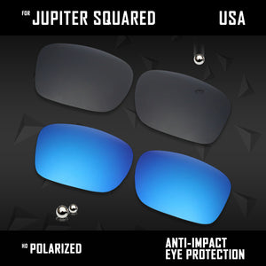 Anti Scratch Polarized Replacement Lenses for-Oakley Jupiter Squared OO9135 Opt