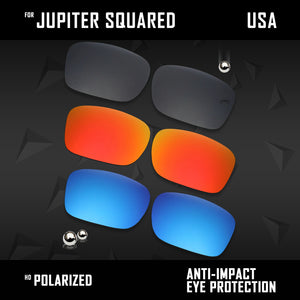 Anti Scratch Polarized Replacement Lenses for-Oakley Jupiter Squared OO9135 Opt