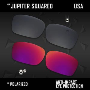 Anti Scratch Polarized Replacement Lenses for-Oakley Jupiter Squared OO9135 Opt