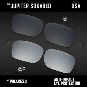Anti Scratch Polarized Replacement Lenses for-Oakley Jupiter Squared OO9135 Opt