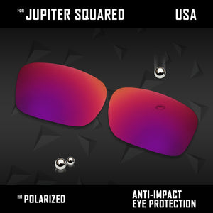 Anti Scratch Polarized Replacement Lenses for-Oakley Jupiter Squared OO9135 Opt