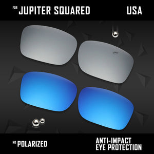Anti Scratch Polarized Replacement Lenses for-Oakley Jupiter Squared OO9135 Opt