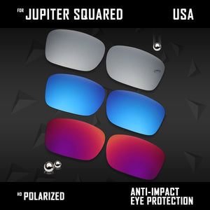 Anti Scratch Polarized Replacement Lenses for-Oakley Jupiter Squared OO9135 Opt