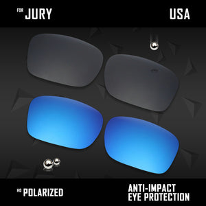 Anti Scratch Polarized Replacement Lenses for-Oakley Jury OO4045 Options