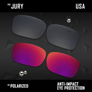Anti Scratch Polarized Replacement Lenses for-Oakley Jury OO4045 Options