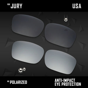 Anti Scratch Polarized Replacement Lenses for-Oakley Jury OO4045 Options