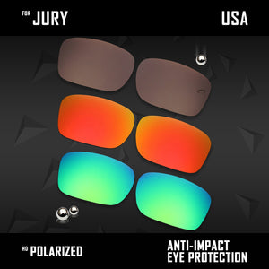 Anti Scratch Polarized Replacement Lenses for-Oakley Jury OO4045 Options