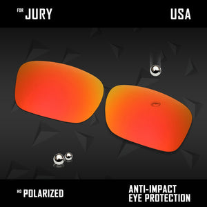 Anti Scratch Polarized Replacement Lenses for-Oakley Jury OO4045 Options