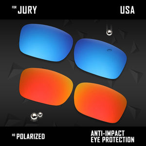 Anti Scratch Polarized Replacement Lenses for-Oakley Jury OO4045 Options