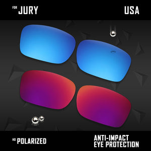 Anti Scratch Polarized Replacement Lenses for-Oakley Jury OO4045 Options
