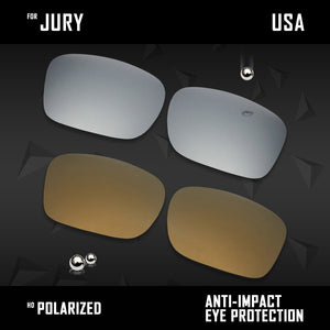 Anti Scratch Polarized Replacement Lenses for-Oakley Jury OO4045 Options