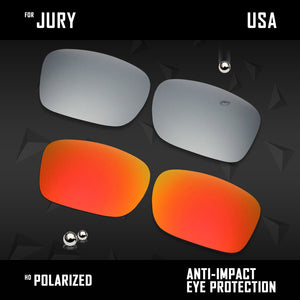 Anti Scratch Polarized Replacement Lenses for-Oakley Jury OO4045 Options