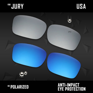 Anti Scratch Polarized Replacement Lenses for-Oakley Jury OO4045 Options