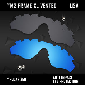 Anti Scratch Polarized Replacement Lens for-Oakley M2 Frame XL Vented OO9343 Opt