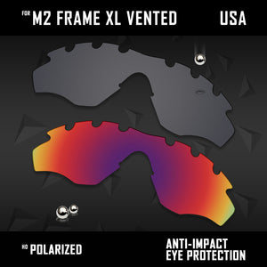 Anti Scratch Polarized Replacement Lens for-Oakley M2 Frame XL Vented OO9343 Opt