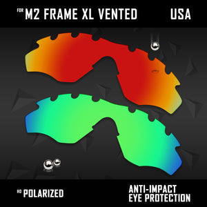 Anti Scratch Polarized Replacement Lens for-Oakley M2 Frame XL Vented OO9343 Opt