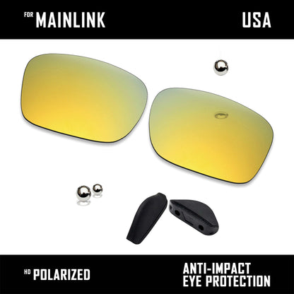 Anti Scratch Polarized Replacement Lenses&Rubber Kits for-Oakley Mainlink OO9264