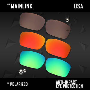 Anti Scratch Polarized Replacement Lenses for-Oakley Mainlink OO9264 Options