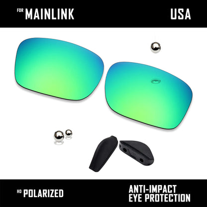 Anti Scratch Polarized Replacement Lenses&Rubber Kits for-Oakley Mainlink OO9264