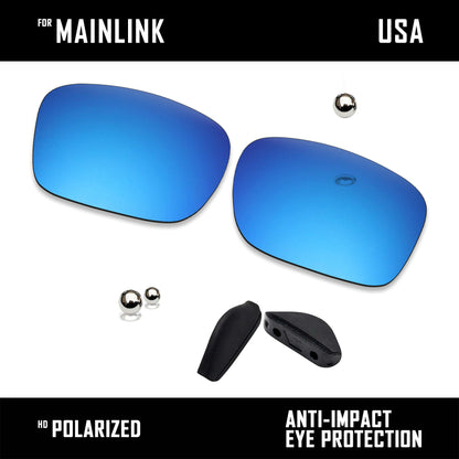 Anti Scratch Polarized Replacement Lenses&Rubber Kits for-Oakley Mainlink OO9264