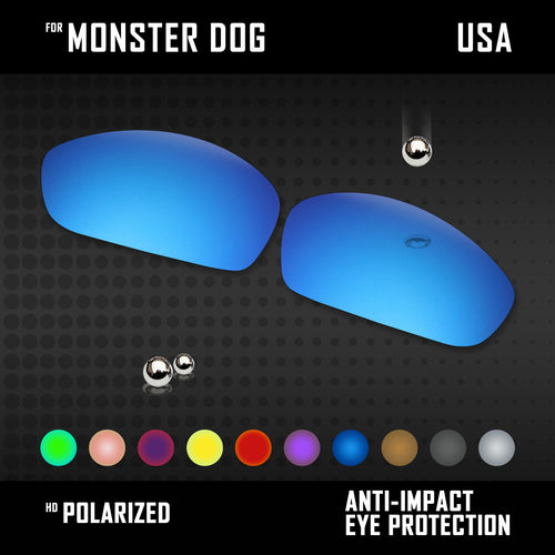 Anti Scratch Polarized Replacement Lenses for-Oakley Monster Dog Options