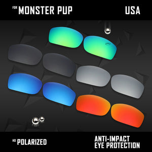 Anti Scratch Polarized Replacement Lenses for-Oakley Monster Pup Options