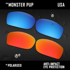 Anti Scratch Polarized Replacement Lenses for-Oakley Monster Pup Options