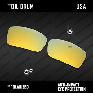 Anti Scratch Polarized Replacement Lenses for-Oakley Oil Drum Options