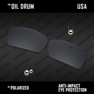 Anti Scratch Polarized Replacement Lenses for-Oakley Oil Drum Options