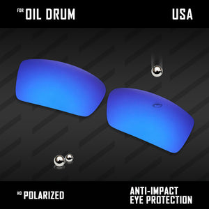 Anti Scratch Polarized Replacement Lenses for-Oakley Oil Drum Options