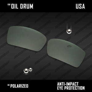 Anti Scratch Polarized Replacement Lenses for-Oakley Oil Drum Options