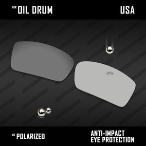 Anti Scratch Polarized Replacement Lenses for-Oakley Oil Drum Options