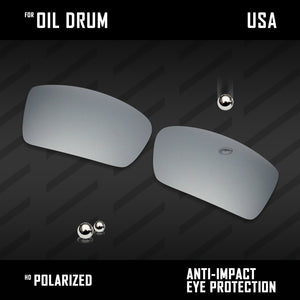 Anti Scratch Polarized Replacement Lenses for-Oakley Oil Drum Options