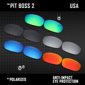 Anti Scratch Polarized Replacement Lenses for-Oakley Pit Boss2 OO9137 Options