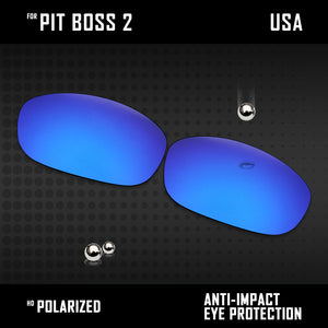 Anti Scratch Polarized Replacement Lenses for-Oakley Pit Boss2 OO9137 Options