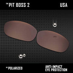 Anti Scratch Polarized Replacement Lenses for-Oakley Pit Boss2 OO9137 Options