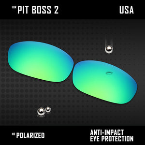 Anti Scratch Polarized Replacement Lenses for-Oakley Pit Boss2 OO9137 Options